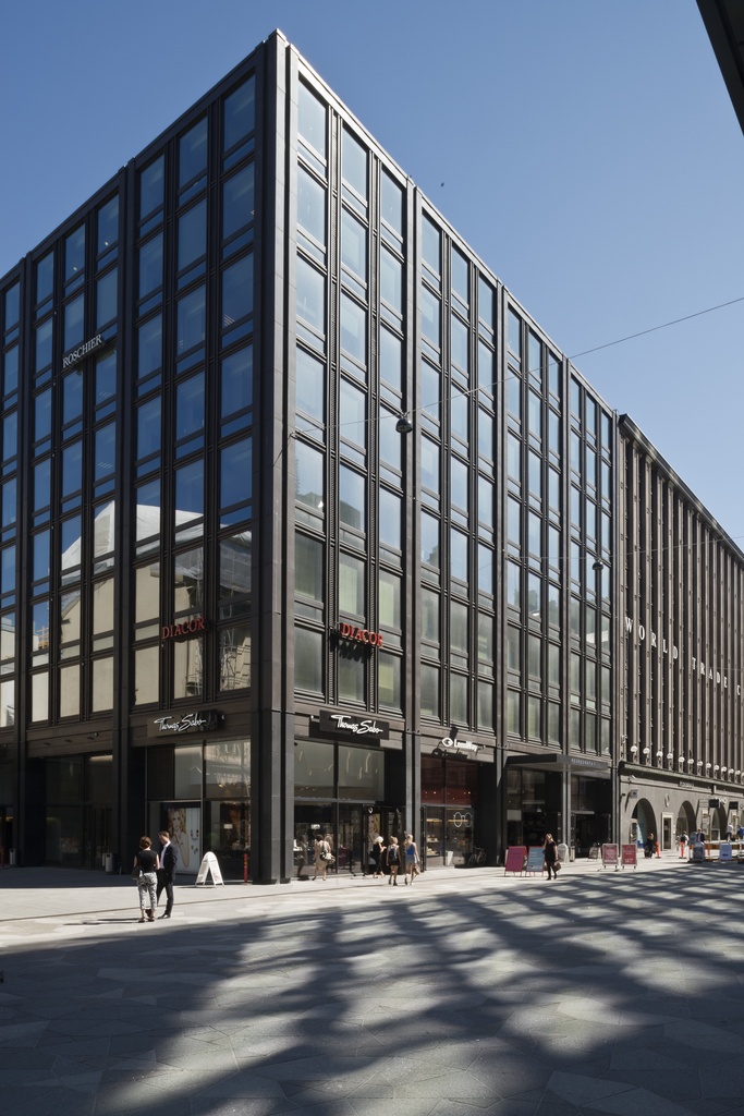 Keskuskatu 7. Arkkitehtitoimisto Heikki Castrén & Co./ Heikki Castrén, Juhani Katainen & Annikki Nurminen, 1970. City-inventointi.