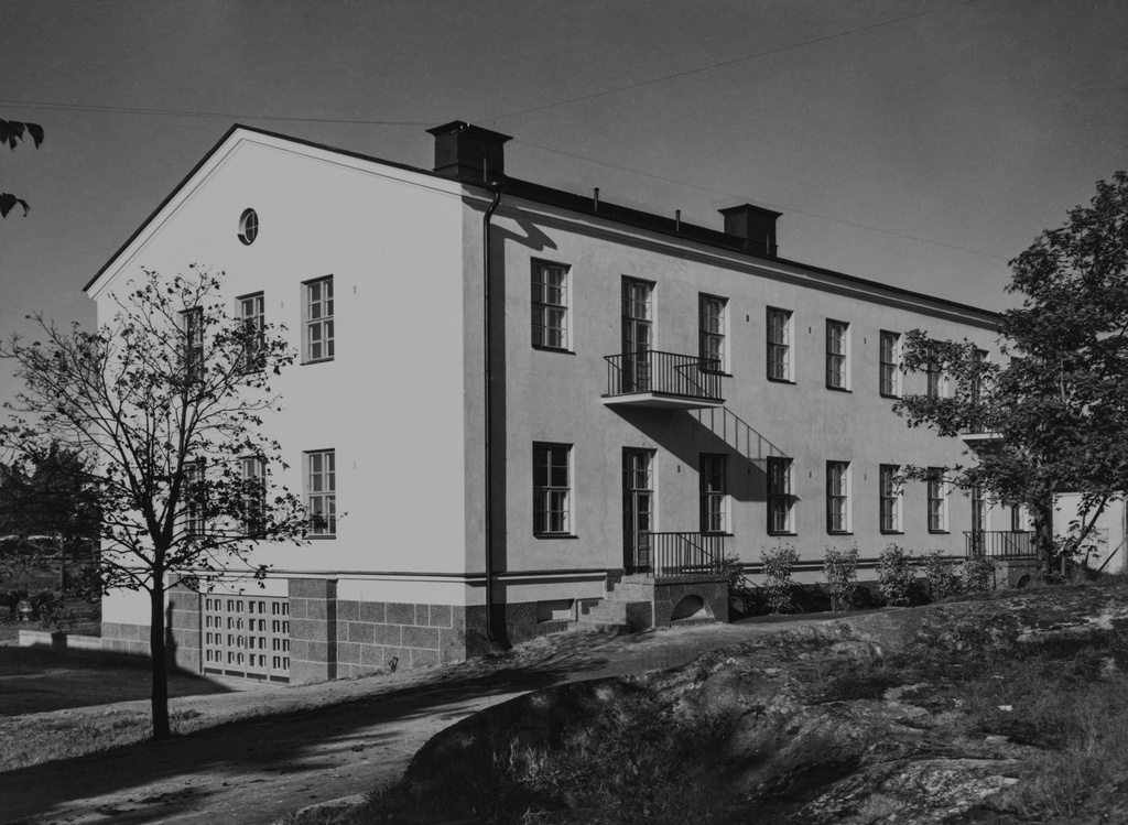 Kivelän sairaala, keskuskeittiörakennus Mechelinkadun puolella vuonna 1928.