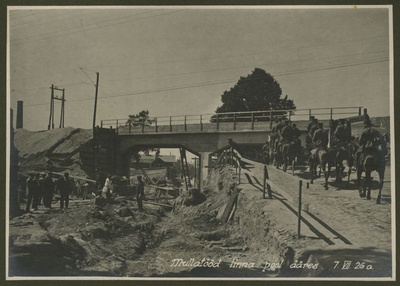 Construction of the viaduct of the Paldiski highway.  duplicate photo