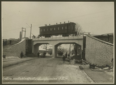 Construction of Paldiski mnt viaduct, construction of soil insurance  duplicate photo