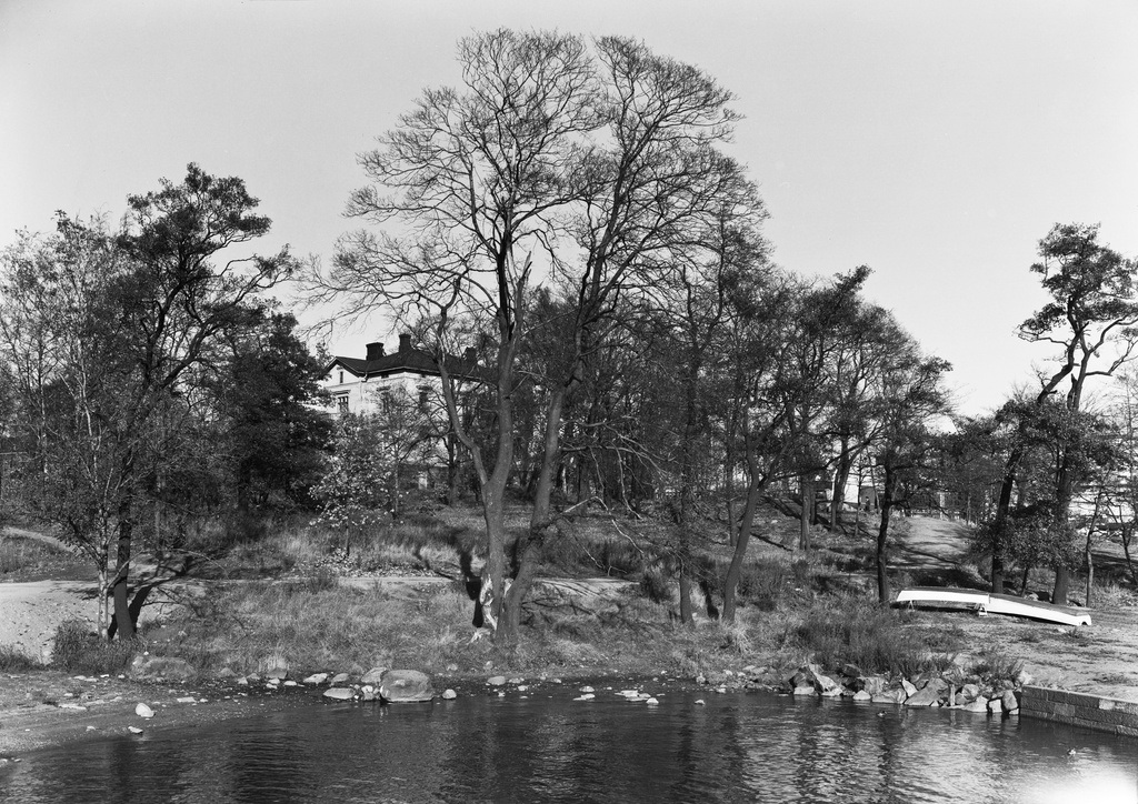 Eläintarhanhuvila 14, Eläintarhanlahden ranta.