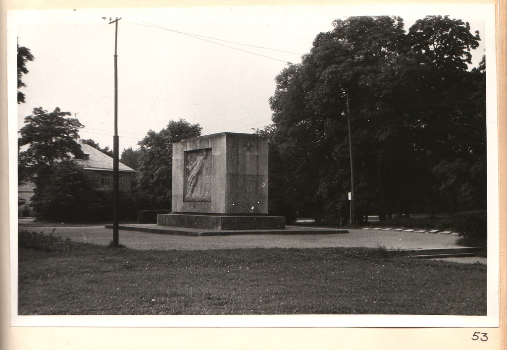 Keila battle memorial in a. Tisler Park