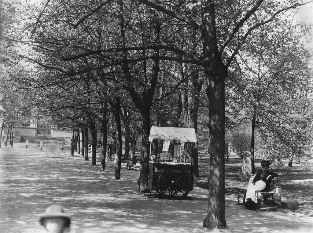 Vanha kirkkopuisto. Puistokäytävä portilta Vanhalle kirkolle.