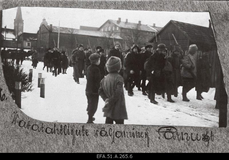 Volunteers sent to the 6th footrote of the Estonian army on the Mõisaküla line during the War of Independence to complement the strikeroad of the Estonian Army on the Pärnu line.
