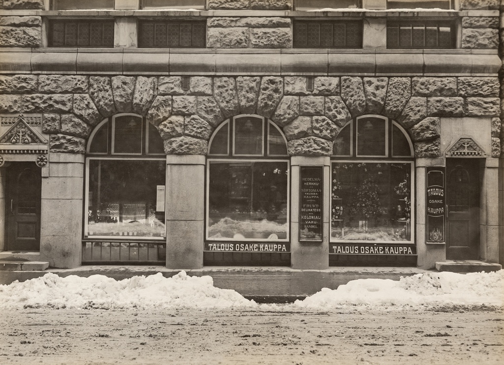 Talous-Osakekaupan myymälä, Mikonkatu 3.
