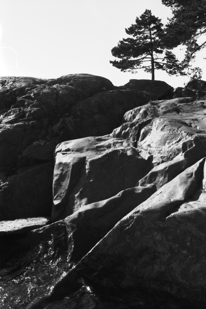 Kallahdenniemi. Kallahdenniemen rantakallioita.