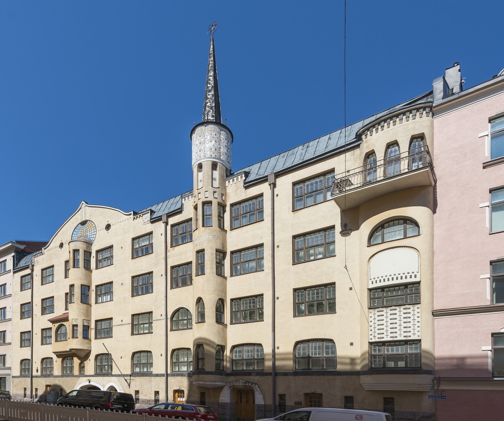 Pietarinkatu 9. Usko Nyströmin suunnittelema rakennus "Kointähti" vuodelta 1907.
