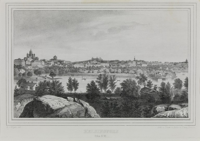 Helsinki nähtynä luoteesta; grafiikka