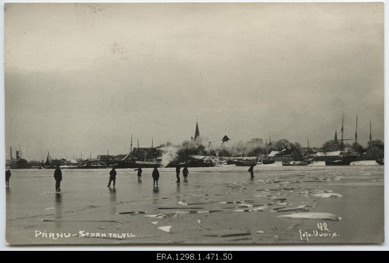 View of the winter port of Pärnu