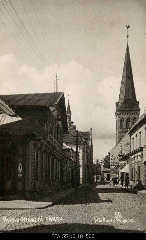 View on Nikolai Street, on the right Nikolai Church.