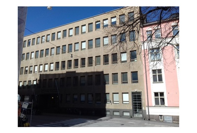 Suomalaisen yhteiskoulun uusi koulurakennus Nervanderinkadulla. rephoto
