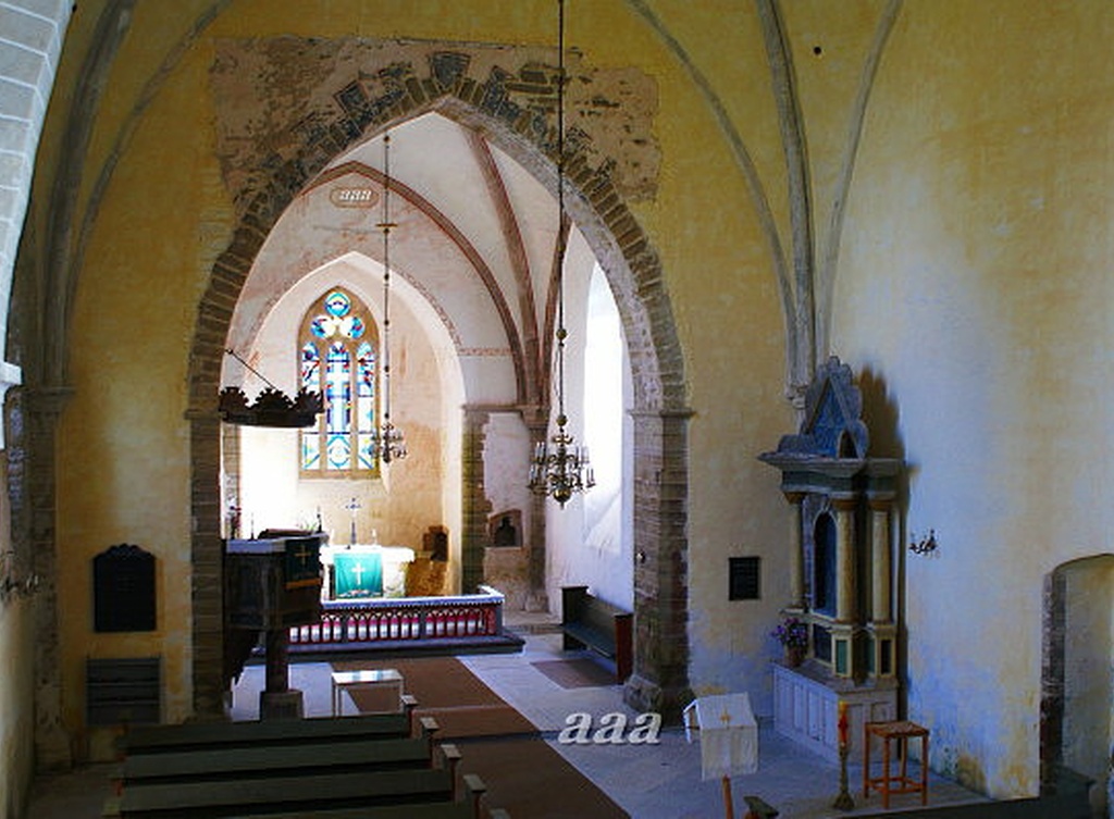 Muhu Katariina Church. View of SO in Piki building rephoto