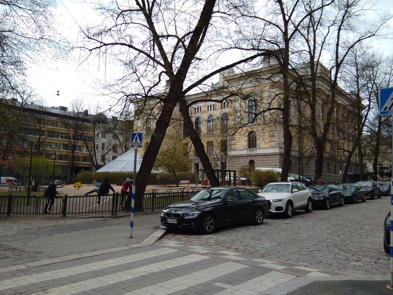 Säätytalo, Nikolainkatu (Snellmaninkatu) 9 - 11, Rauhankadun puolelta nähtynä rephoto