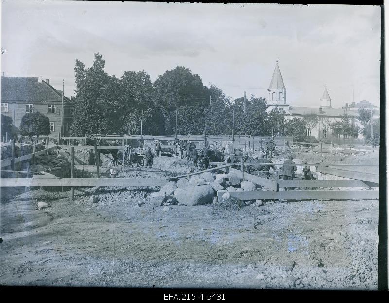 Start of construction works of the building of Viljandi Department of Eesti Pank.