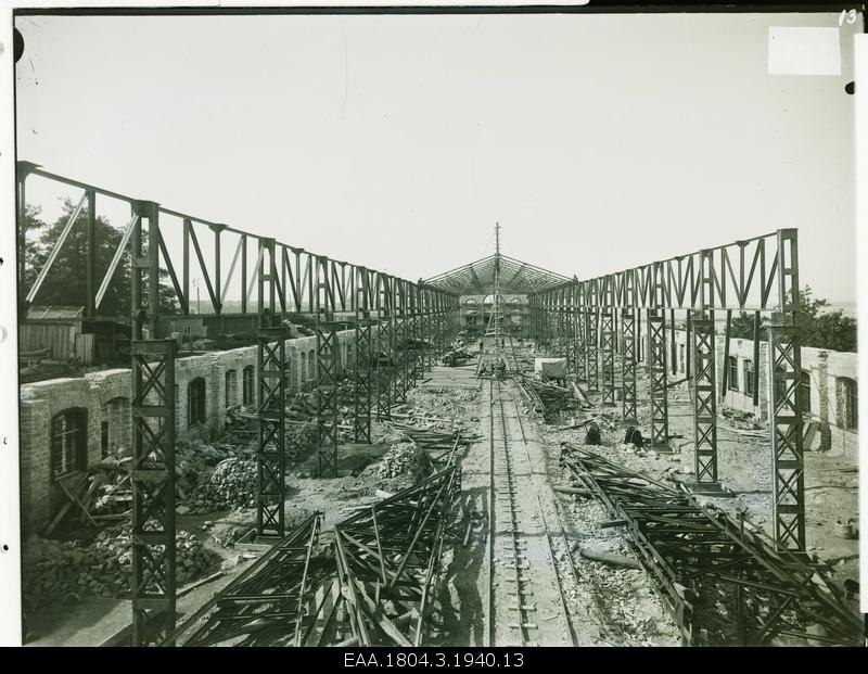 Factory building in the construction stage
