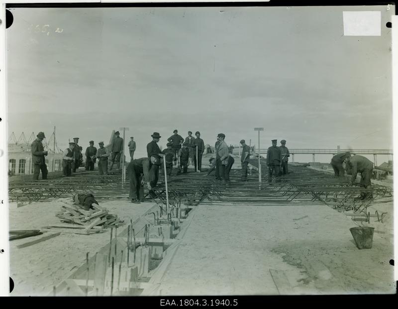 Workers on the construction site