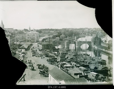 View of the tannight. Behind the edge of the stone bridge.  duplicate photo