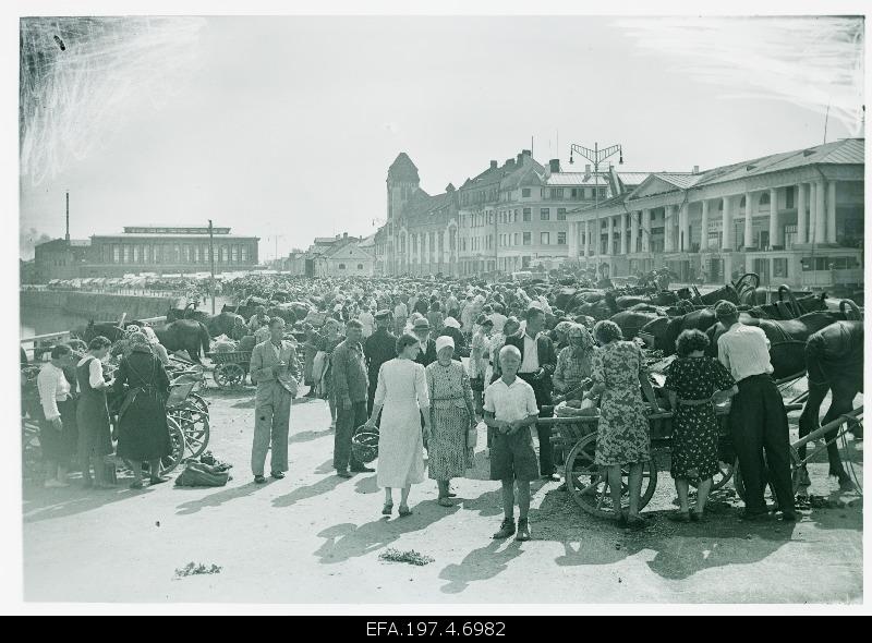View of the food market.
