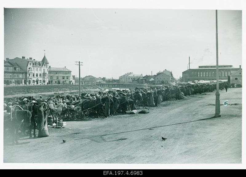 View of the food market.
