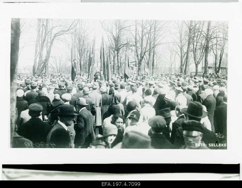The Workers' 1st May demonstration in the Starvere Park.