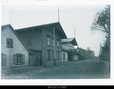 Tiigi Street. On the left the building of the German Hand Workers Society.  similar photo