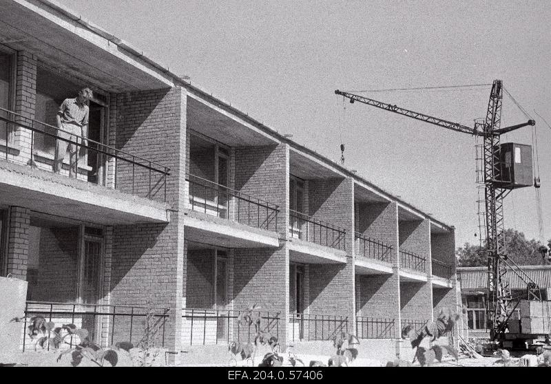 View of the construction of the Pärnu resort polyclinic pansionate.