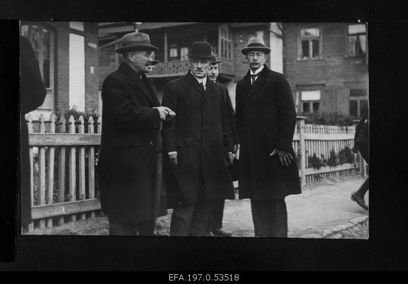 At the Baltic Conference in Tartu: Reijonen, Vennola and Dr. Holsti are members of the Finnish Embassy.