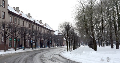View on the Water Street in Pärnu. rephoto