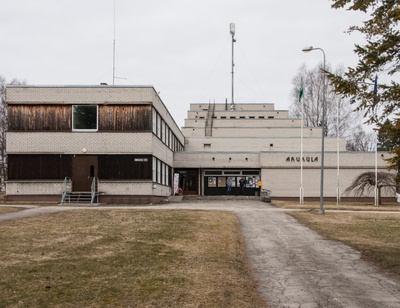 Aruküla keskusehoone, tüüpprojekt 264-12-37, vaade. Arhitekt Maie Penjam rephoto