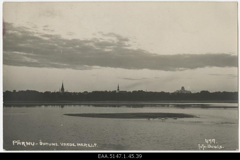 Night view from the sea
