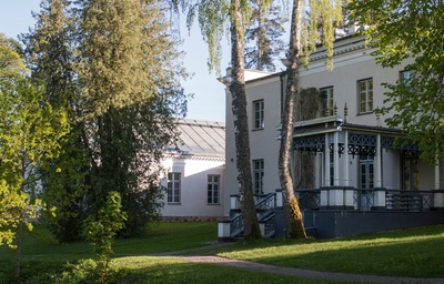 fotopostkaart, Karksi khk, Polli mõis, peahoone, u 1920 rephoto