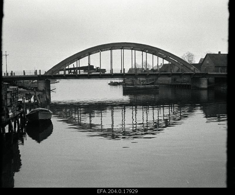 New bridge in Pärnu across the Sauga River.