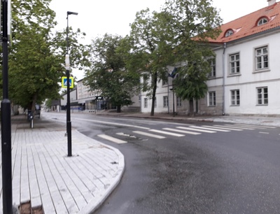Aleksander Paldrok funeral in Kuressaare, view on Tallinn Street rephoto