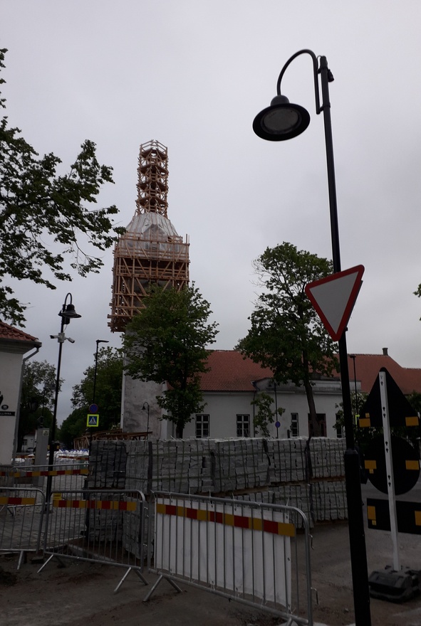 Laurentsiuse kirik, vaade. Arhitekt E. Löwener rephoto