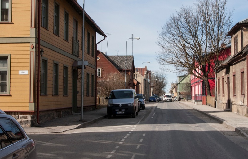 trükipostkaart, Viljandi, Jakobsoni tn, Eha tn ja Tallinna tn vahel, Jakobsoni 26, rõdu, u 1900, trükk C. Schulz (Riia) rephoto