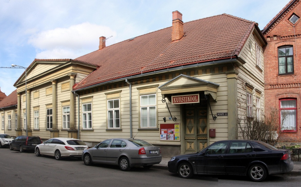 foto, Viljandi, Posti tn 11, saksa kasiino, u 1910, foto J. Riet rephoto