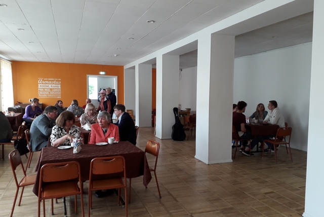 Kuressaare Nelikaare kiriku kohvikusaal enne restaureerinist (Kaare tn 6) rephoto