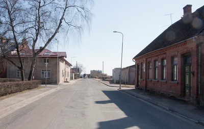 trükipostkaart, Viljandi, Posti tn enne ristumist Eha tn u 1905 foto ja valgustrükk J.Riet? rephoto