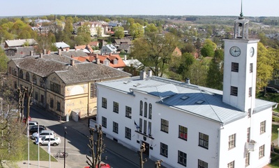 foto Viljandi, vaade veetornist Linnu tn poole u 1925 F J.Riet rephoto