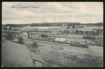 Postcard, overview for Mõisaküla vacation, railway factory  duplicate photo