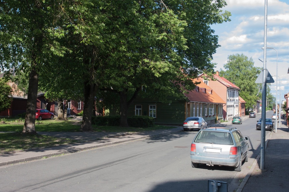 foto, Viljandi, rongkäik Posti tn u 1930 rephoto