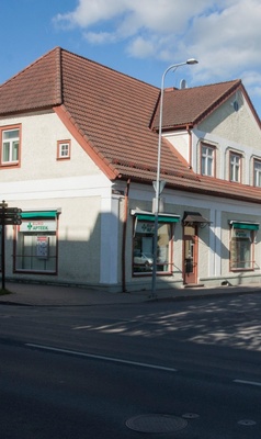 foto, Viljandi, Tartu tn 1 Kurrikoffi maja u 1910 F J.Riet rephoto