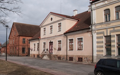 foto, Viljandi muuseum, hoone (osa arhiivi hoonest), u 1950 rephoto