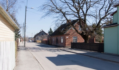 trükipostkaart, Viljandi, Tartu tn lõpuosa, 1922 rephoto