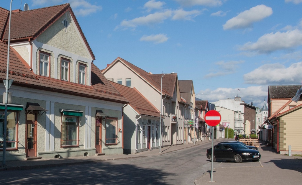 trükipostkaart, Viljandi, Tartu tn  1908 rephoto