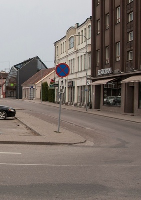 foto Viljandi, Lossi ja Tartu tn nurk, kiosk Union u 1930 rephoto