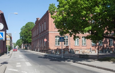 fotopostkaart, Viljandi, Uueveski tee 1, maagümnaasium, u 1925, foto J. Riet rephoto