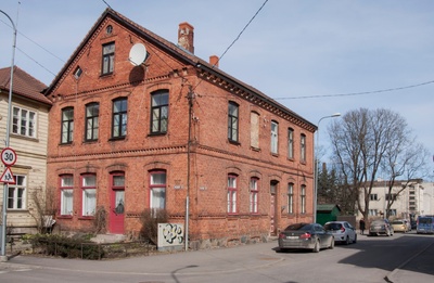 trükipostkaart, Viljandi, Lossi tn- Posti tn ristmik, hotell Park, u 1905, Verlag von J. Riet (Fellin) rephoto