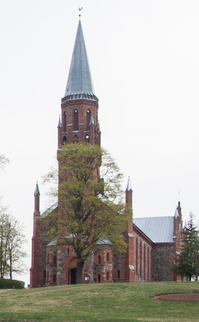 foto, Viljandi, Pauluse kirik u 1915 F J.Riet rephoto