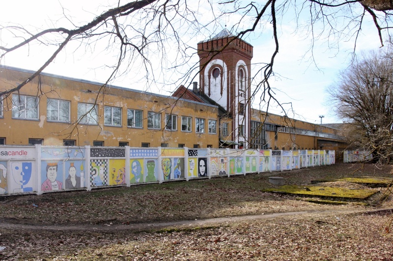 fotonegatiiv, Viljandi tikuvabrik ja tema veetorn (ehitus 1926), 1933, foto J. Riet rephoto